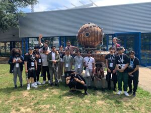 Haverstock sixth form students at the cern site in geneva july 2022