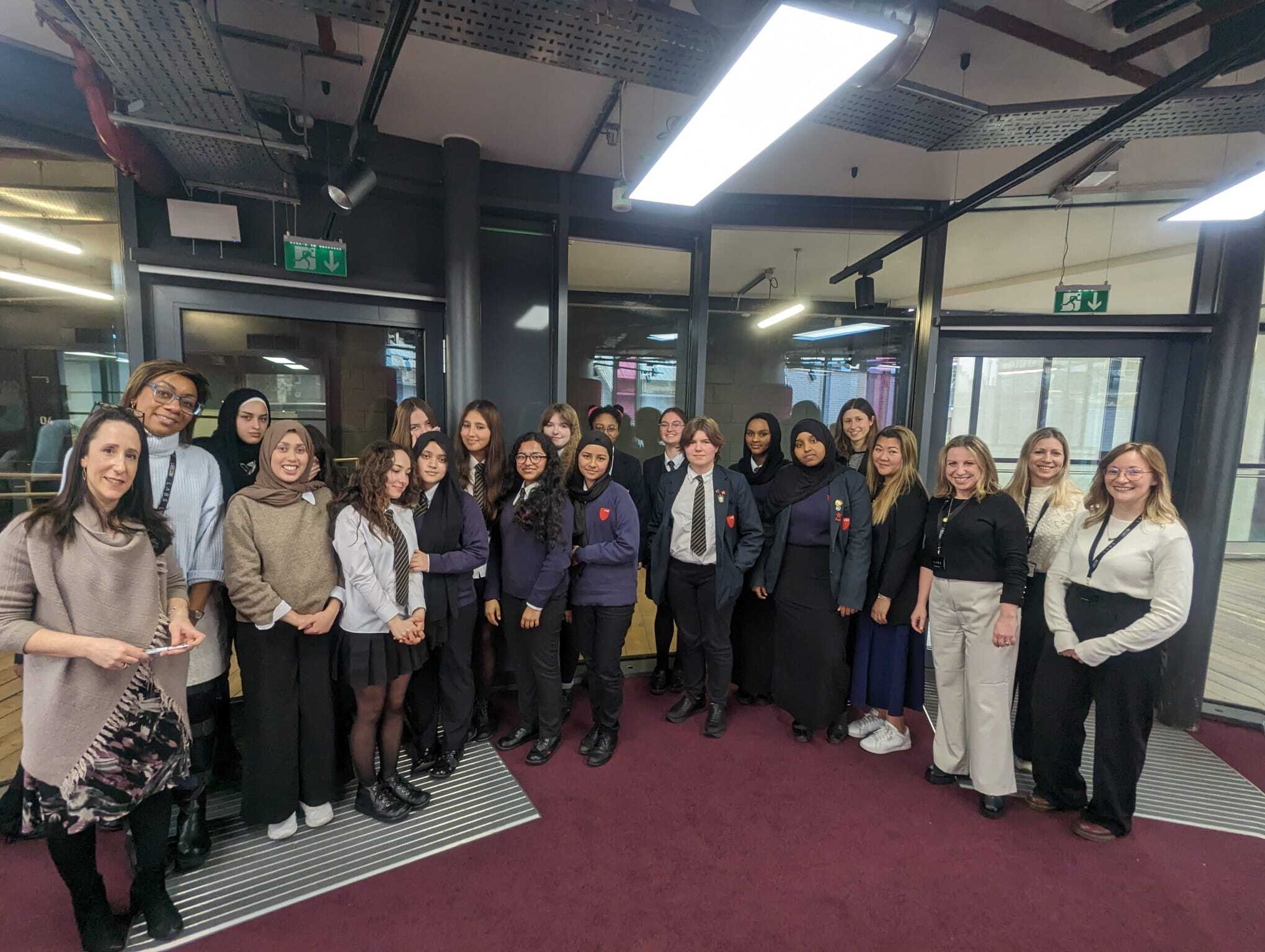 Year 10 Girls at Haverstock School visit Verity London creative agency, March 2023