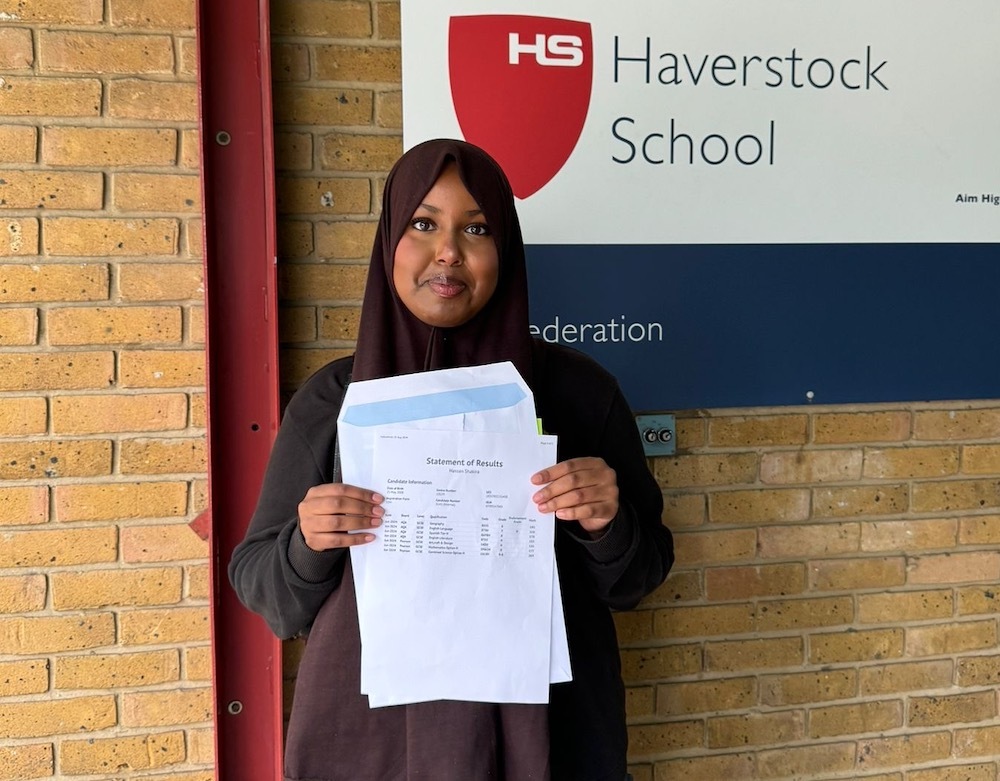 Haverstock school students are celebrating great gcse results 2024