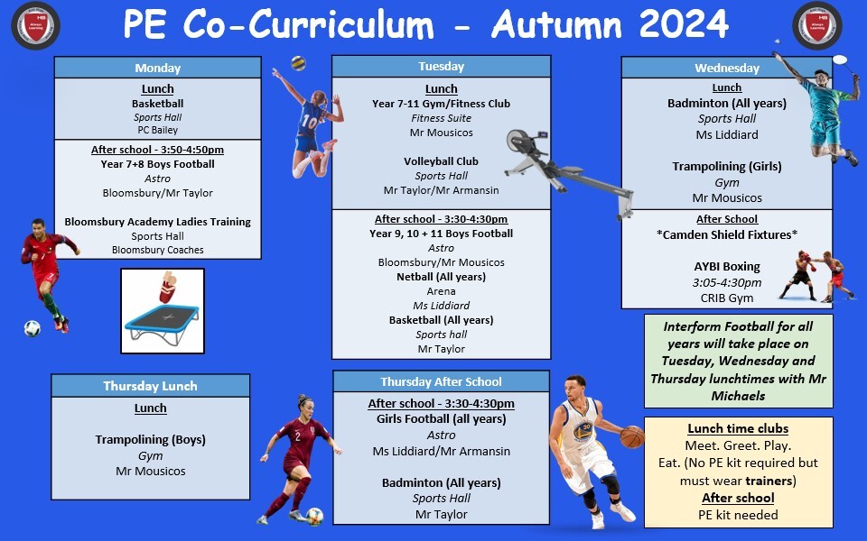 HS Sports Co curricular poster Autumn 24