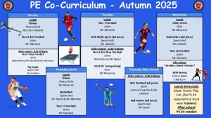 PE Co Curricular Autumn 25