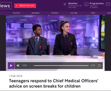 Haverstock school students on channel 4 news 3