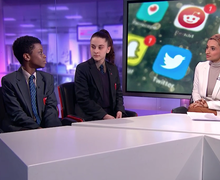 Haverstock school students on channel 4 news 6