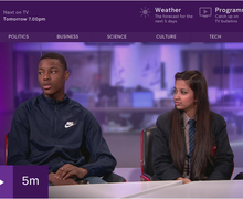 Haverstock school students on channel 4 news 12
