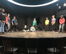Haverstock school students on almeida theatre stage