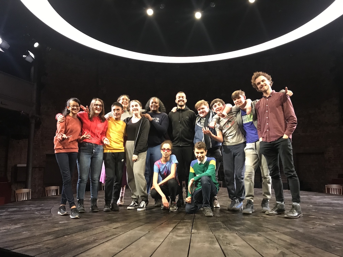 Well done haverstock school students performing on stage at almeida theatre