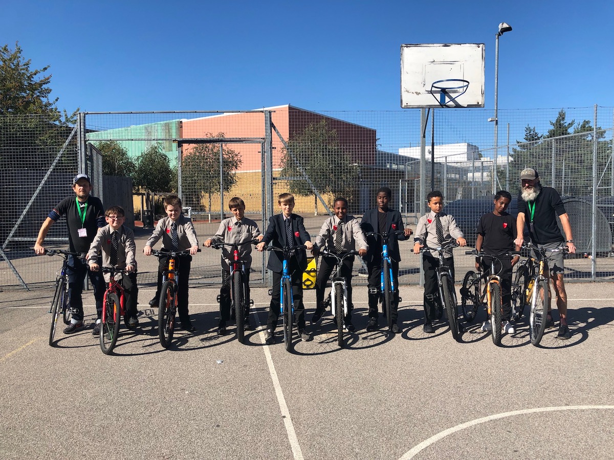 Haverstock School Camden London students take part in cycle training