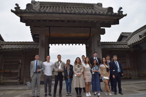 Sixth form students from haverstock sixth form camden london with other students and mayor of camden visit to japan october 2019