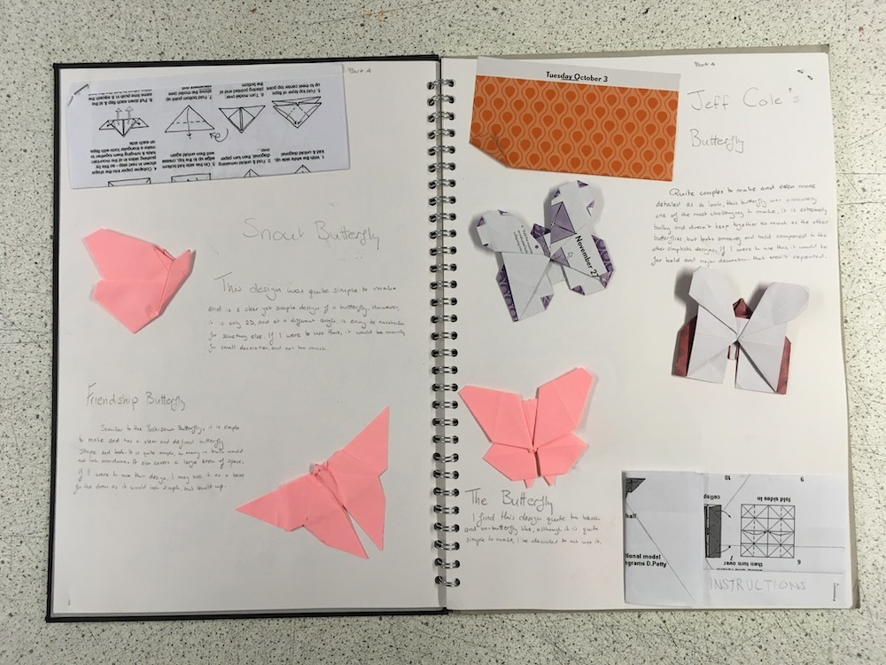 Mirain brown origami butterflies 2