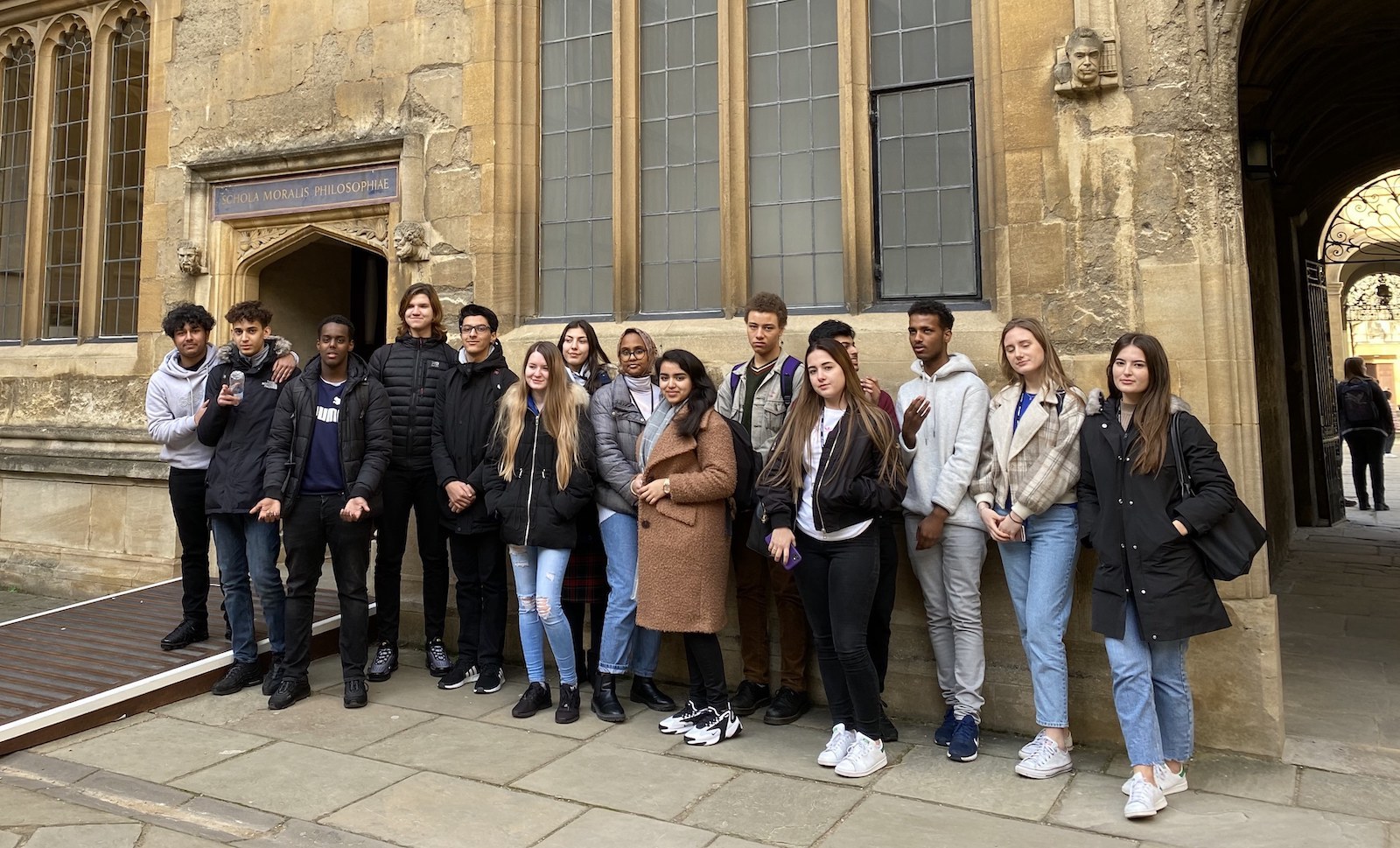 Haverstock sixth form students visit hertford college oxford university