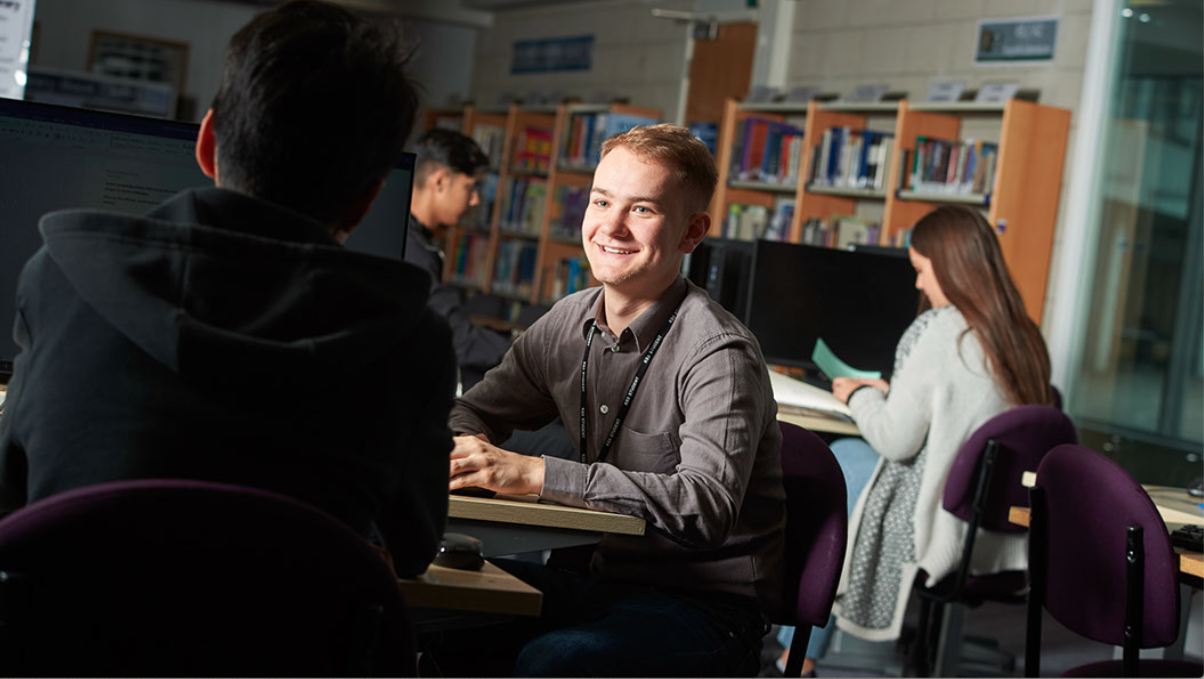 Sixth Form Student In Library 2019