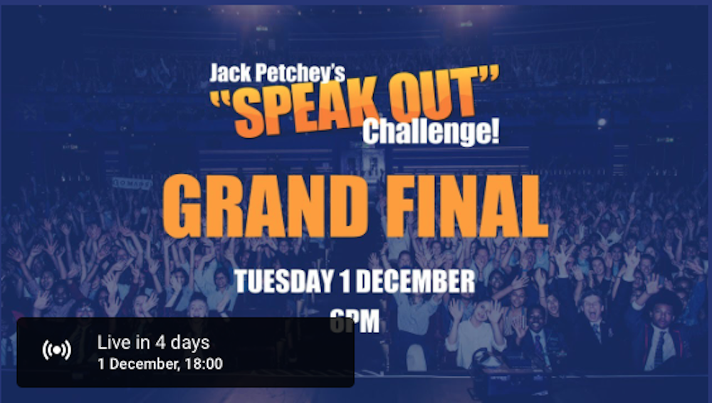 Haverstock student in jack petchey grand final poster
