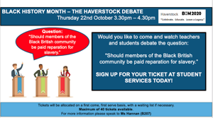 Haverstock school bhm2020 debate poster
